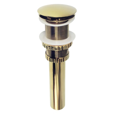 Kingston Brass Push PopUp Bathroom Sink Drain without Overflow, Polished Brass EV8212